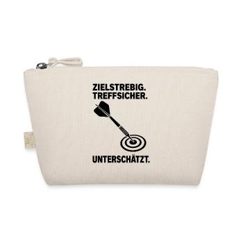 Unterschätzter Dartspieler Dartpfeil Bullseye - Bio-Täschchen - Natur - Vorne