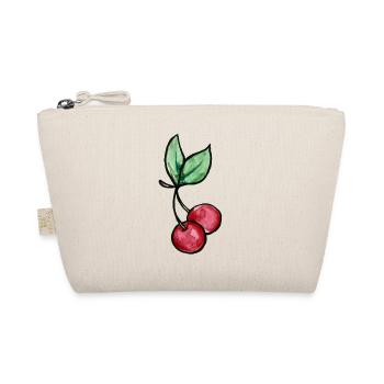 Aquarell-Kirschzweigdruck - Bio-Täschchen - Natur - Vorne
