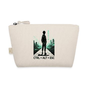 Neongrid Cyberpunk CTRL ALT ESC - Bio-Täschchen - Natur - Vorne