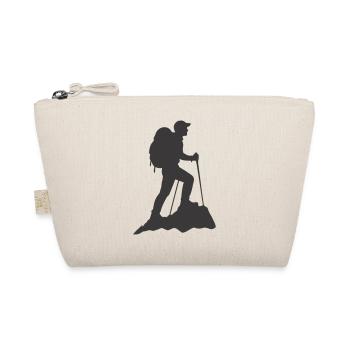 Bergsteiger Silhouette mit Rucksack - Bio-Täschchen - Natur - Vorne