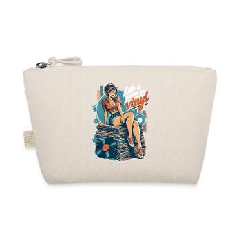 Life is better on vinyl - Pin-Up & Sneaker - Bio-Täschchen - Natur - Vorne