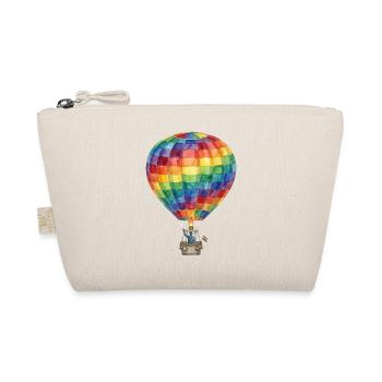 Regenbogen-Heißluftballon - Bio-Täschchen - Natur - Vorne