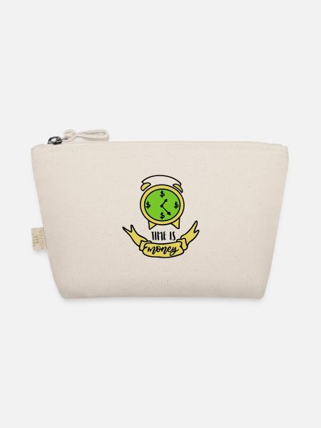 TIME IS MONEY GOLD SHARES GOLD LOVE DEAR MOTIF - Organic Pouch - nature - Front
