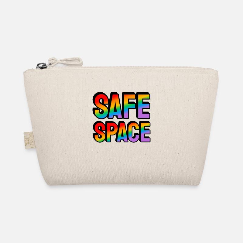 Safe Space Regenbogen Text LGBT Pride Monat Bio-Täschchen