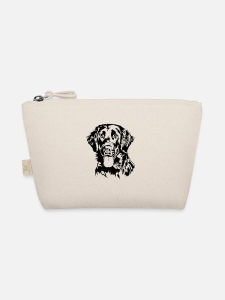 FLAT COATED RETRIEVER Hunde Hund Jagdhund Wilsigns - Bio-Täschchen - Natur