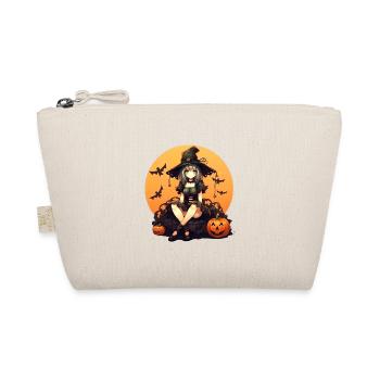 Halloween Schöne Hexe Frauen Männer Kürbis - Bio-Täschchen - Natur - Vorne