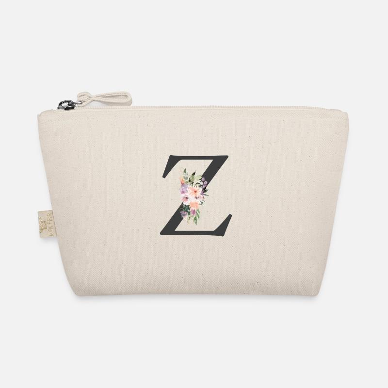 Lettre Z, Monogramme, Fleurs Trousse biologique