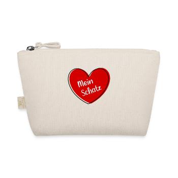 Valentinstag rotes Herz rot Valentinstag Geschenke - Bio-Täschchen - Natur - Vorne