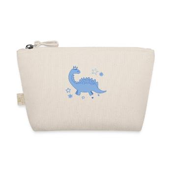 dinosaurier, dino, blauer dino,prinz - Bio-Täschchen - Natur - Vorne