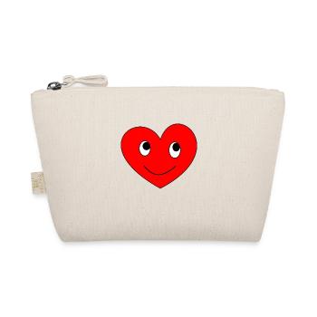 Heart smile with eyes love sweet kids gift - Organic Pouch - nature - Front