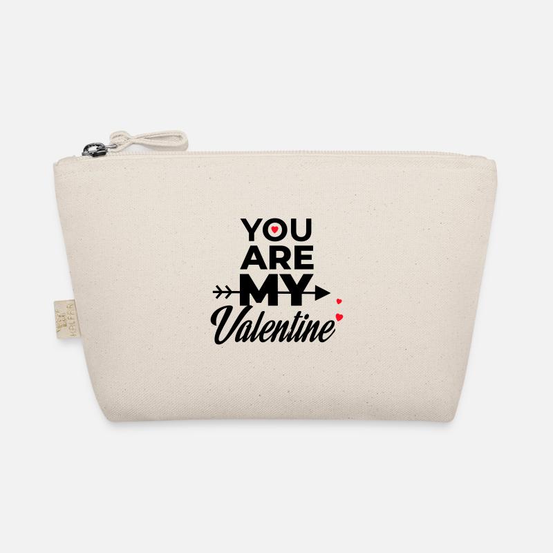 YOU ARE MY VALENTINE - Bio-Täschchen - Natur