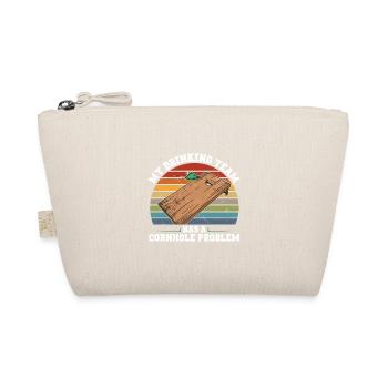 Cornhole Sprüche | Cornhole Geschenke für Männer - Bio-Täschchen - Natur - Vorne