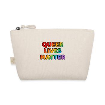 Queer lives matter LGBT Pride gay rainbow - Organic Pouch - nature - Front