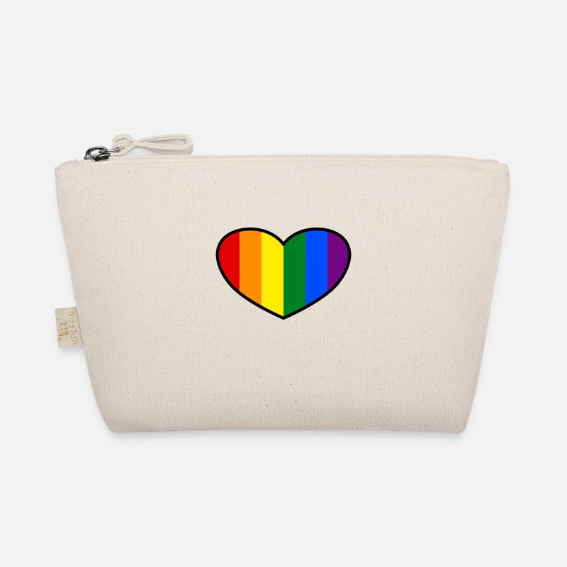Drapeau de la fierté en forme de cœur Trousse biologique