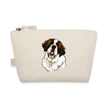 Hundekopf Saint Bernhard (helle Textilien) - Bio-Täschchen - Natur - Vorne