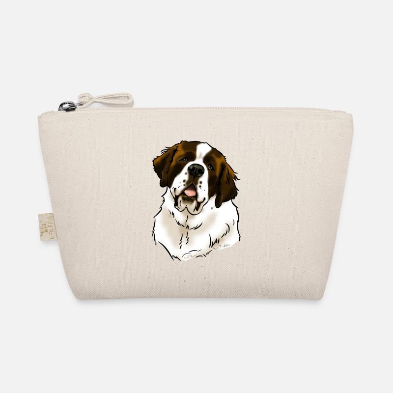 St. Bernard dog's head (clear textiles) Organic Pouch
