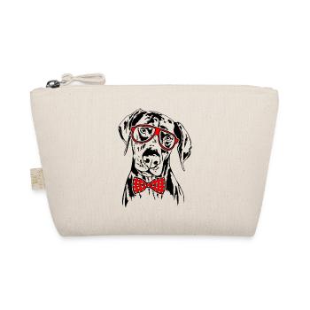 DOBERMANN Glasses Dogs Smart Dog - Organic Pouch - nature - Front