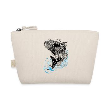 Jumping fish (version for light fabrics) - Organic Pouch - nature - Front