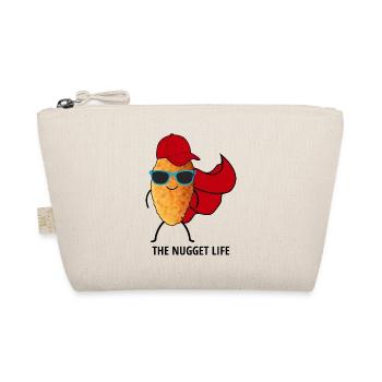 Superhelden-Huhn Nugget Fast Food Lustiger Spruch - Bio-Täschchen - Natur - Vorne