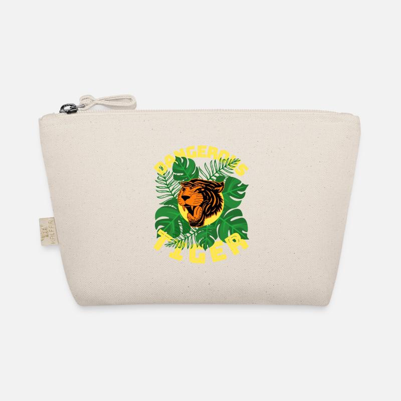 Dschungel Tiger gefährlich Tier Blätter Geschenk - Bio-Täschchen - Natur