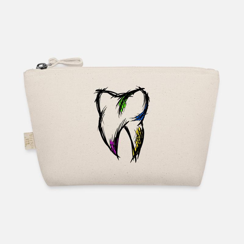Dent colorée, dessin, dessinée à la main. Trousse biologique