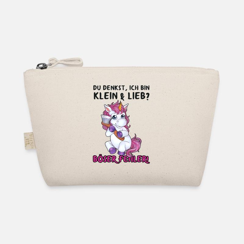 "Du denkst ich bin Lieb - Böser Fehler" Einhorn Bio-Täschchen