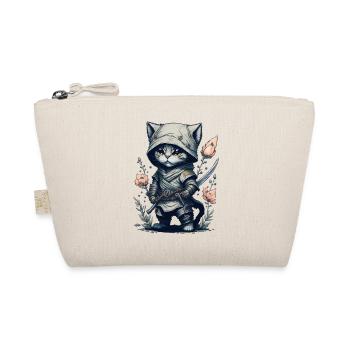 An invincible fighter: Ninja Cat - Organic Pouch - nature - Front
