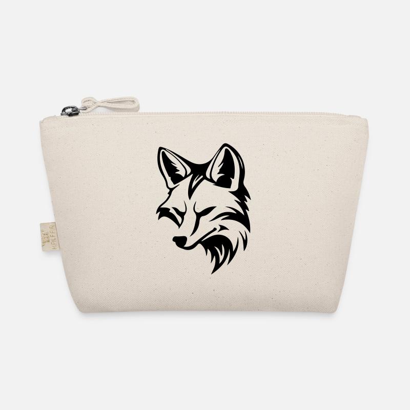 Fuchs Kopf Tier Silhouette Bio-Täschchen