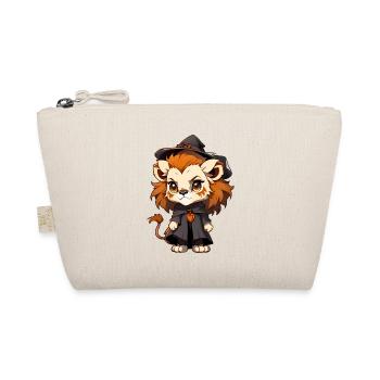 Lion d’Halloween mignon avec chapeau de sorcière. - Trousse biologique - nature - Devant