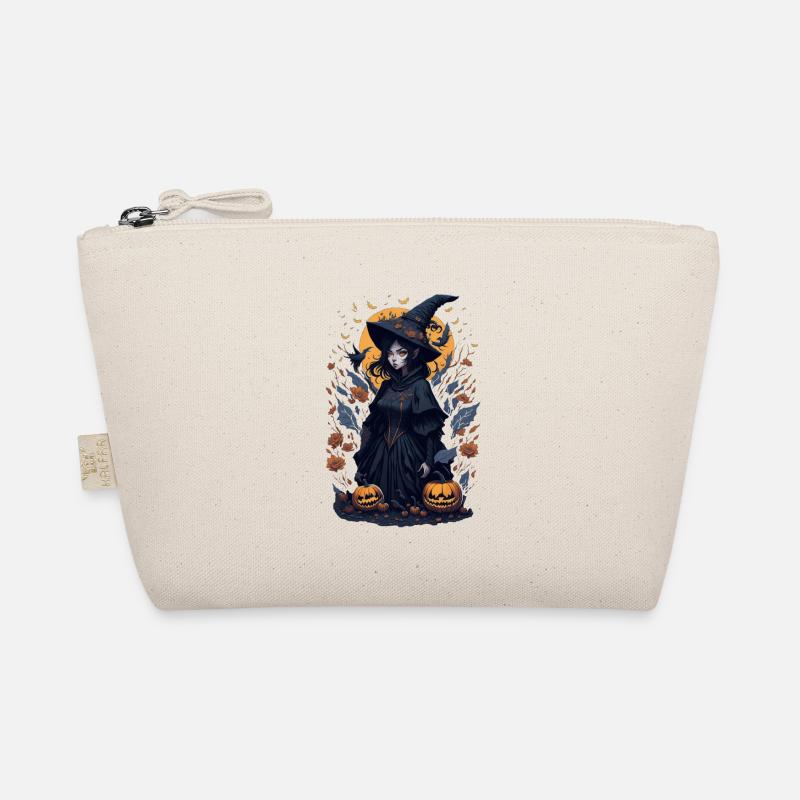 Bewitching Night: Halloween Black Witch Organic Pouch