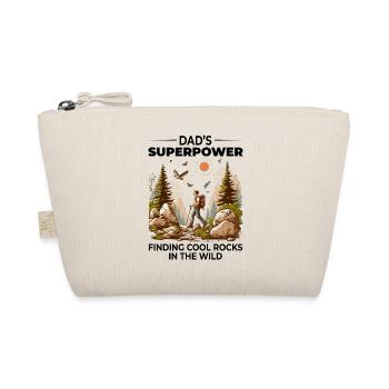 Rock Collecting Dad Nature Wilderness Adventure - Organic Pouch - nature - Front