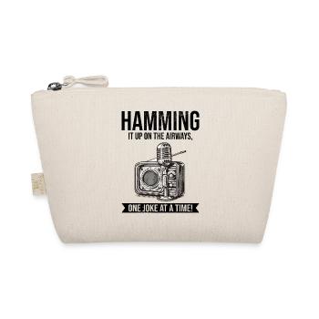 Amateur Vintage Radio Ham Operator Microphone - Organic Pouch - nature - Front