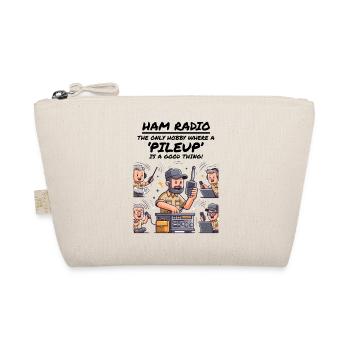 Ham Radio Operator Playful Cartoon Funny Hobby - Organic Pouch - nature - Front