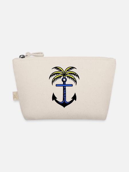 Palm Tree Anchor Icon - Organic Pouch - nature - Front