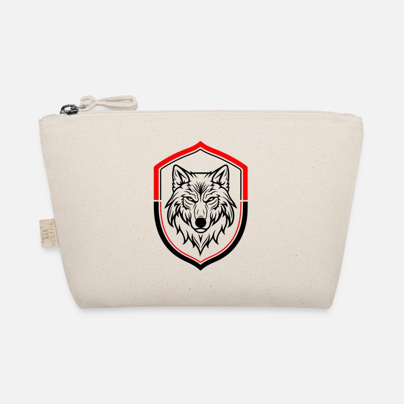 Wolf Symbol Head Shield Organic Pouch