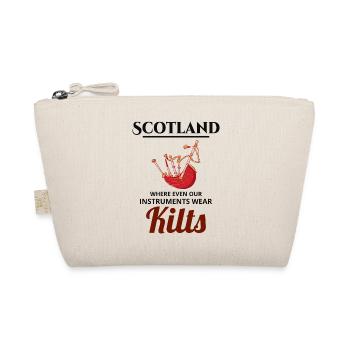 Bagpipe Player Instrument Scottish Scotland Music - Organic Pouch - nature - Front