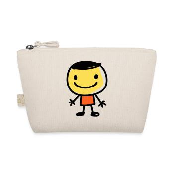 Happy Stick Figure - Organic Pouch - nature - Front