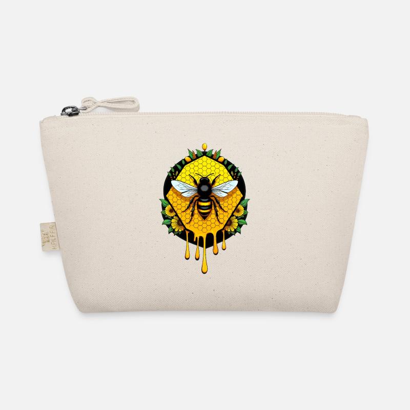 Bee on honeycomb Organic Pouch