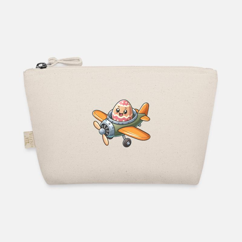 Easter Egg Airplane Pilot Design Organic Pouch