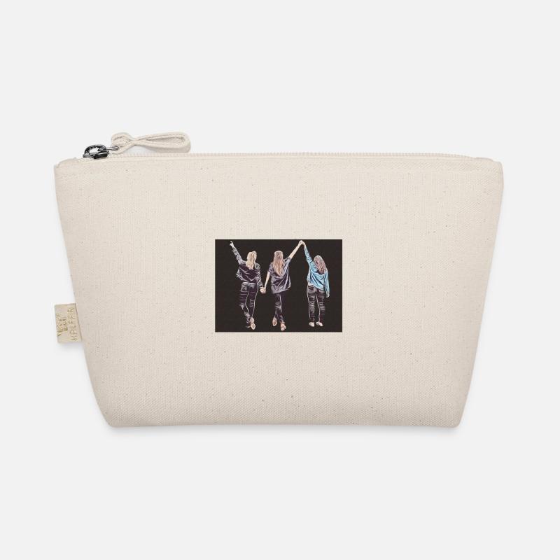 Design three girlfriends in pop art style dark Organic Pouch