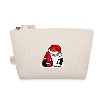 Sitting Santa Puppet - White - Organic Pouch - nature - Front