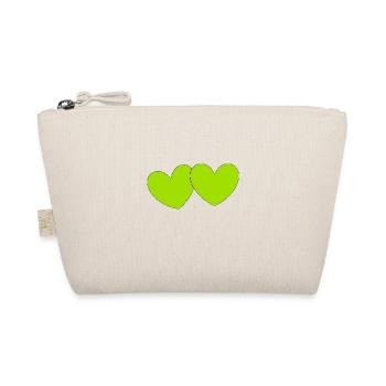 green heart green gift valentine's day - Organic Pouch - nature - Front