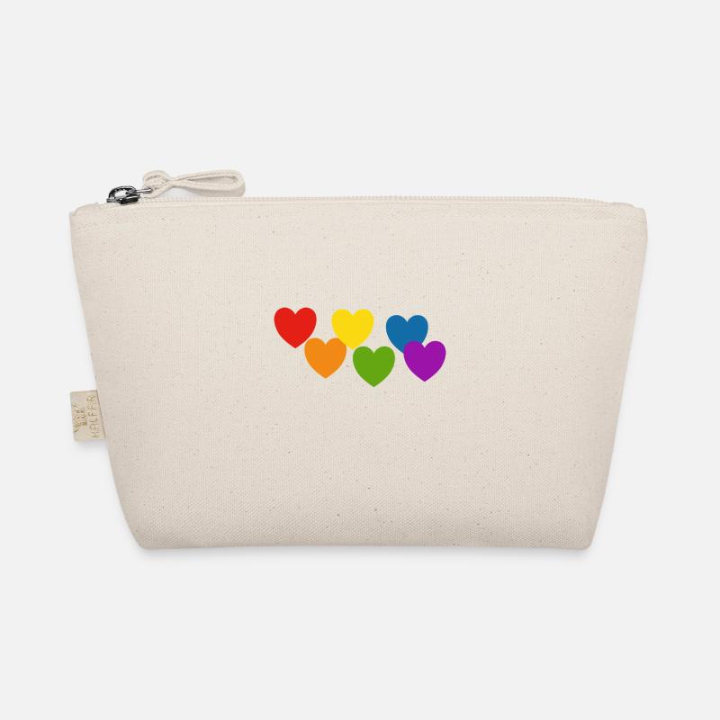Coeurs arc-en-ciel Pride Trousse biologique
