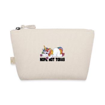 Not not today! Niedliches faules buntes Einhorn - Bio-Täschchen - Natur - Vorne