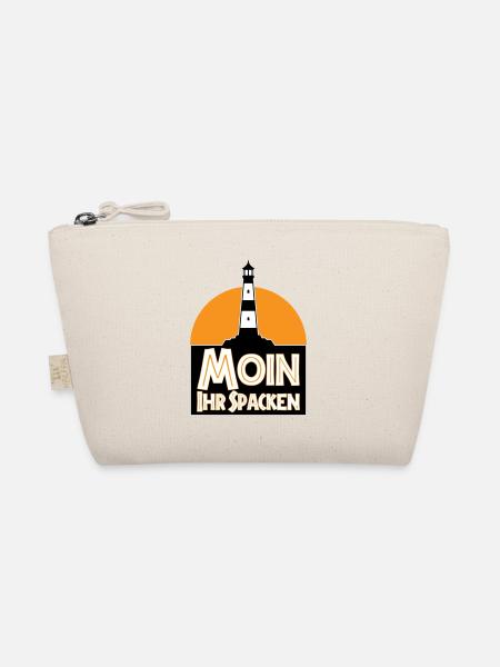 Farben änderbar | Moin Ihr Spacken - Bio-Täschchen - Natur - Vorne