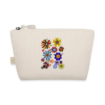 Flower Power & Blumen (Blümchen1.0) - Bio-Täschchen - Natur - Vorne