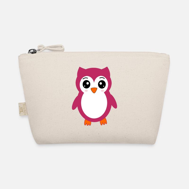 süßes kawaii Eulen T-shirt Geschenk  - Bio-Täschchen - Natur
