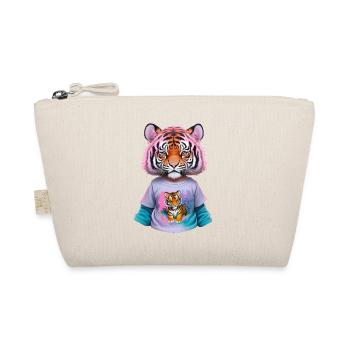 Tiger Kind mit Tiger shirt - Bio-Täschchen - Natur - Vorne