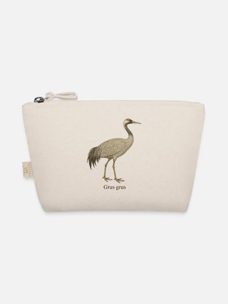 Kranich – Grus grus - Bio-Täschchen - Natur - Vorne