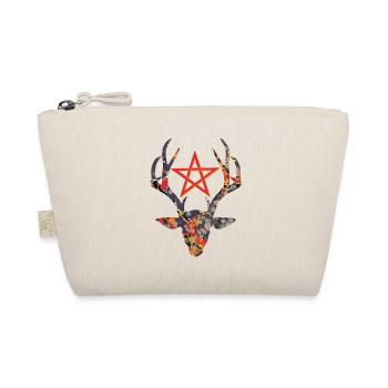 deer head with pentagram e 202 - Organic Pouch - nature - Front